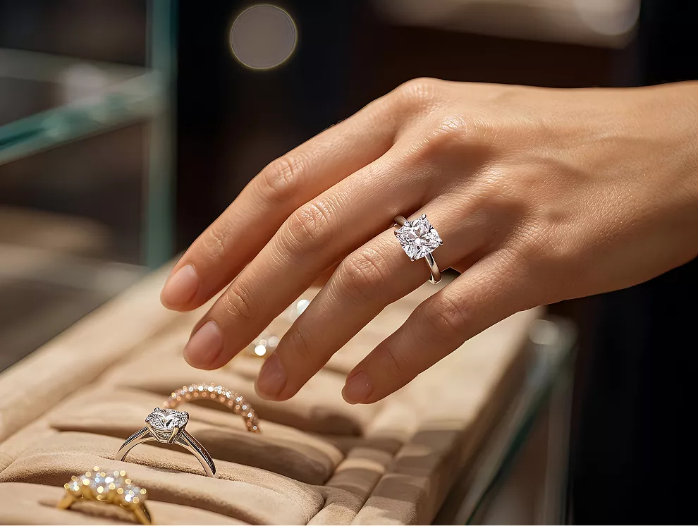 A private viewing tray of HATO rings