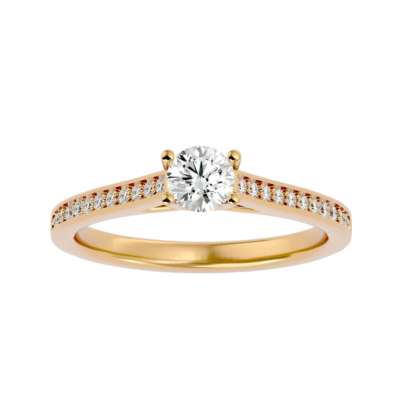 Adya round solitaire ring