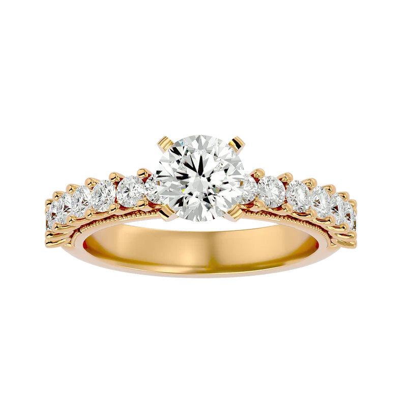 Daphne round solitaire ring